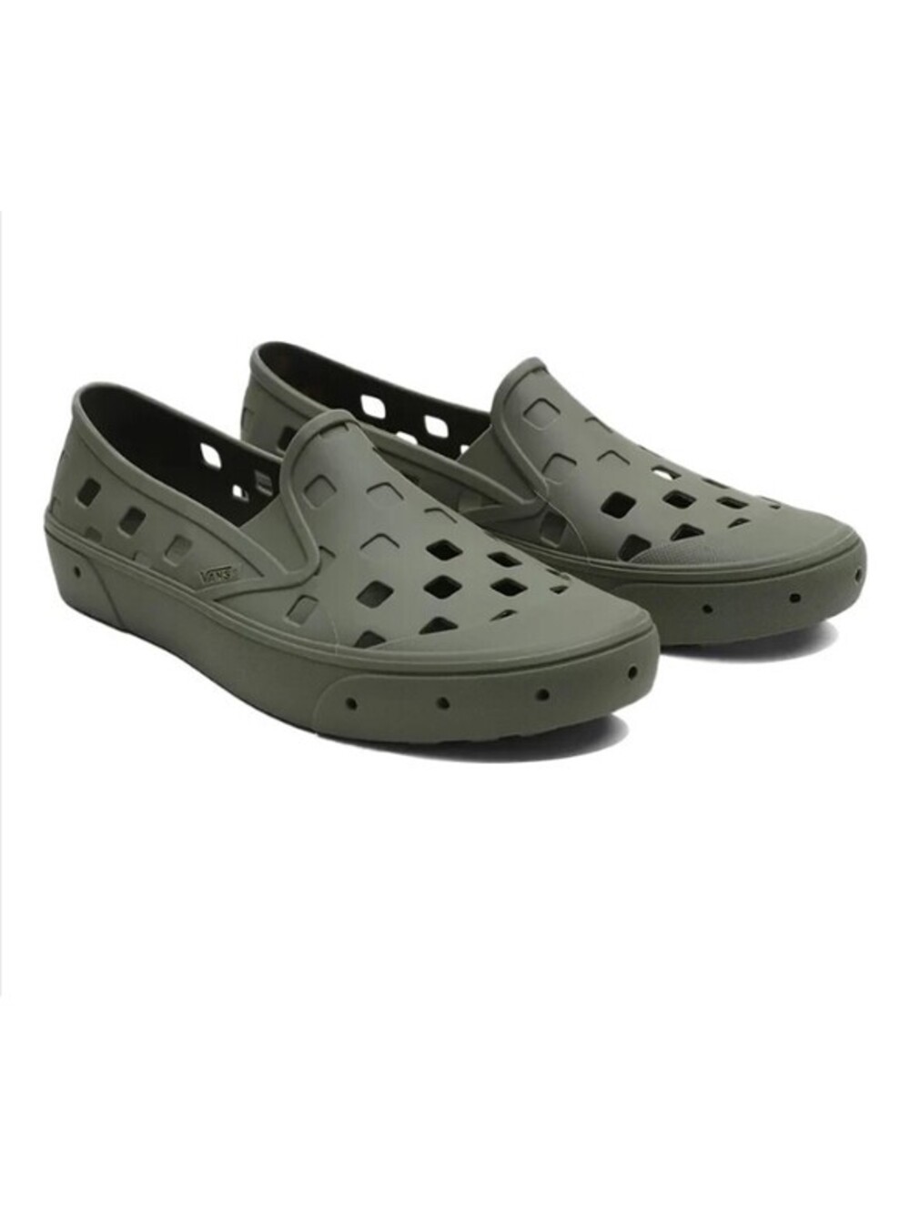 VANS Trek Slip-On Green Rubber Water Shoes Boat Beach Men's US Size 13 Outdoors